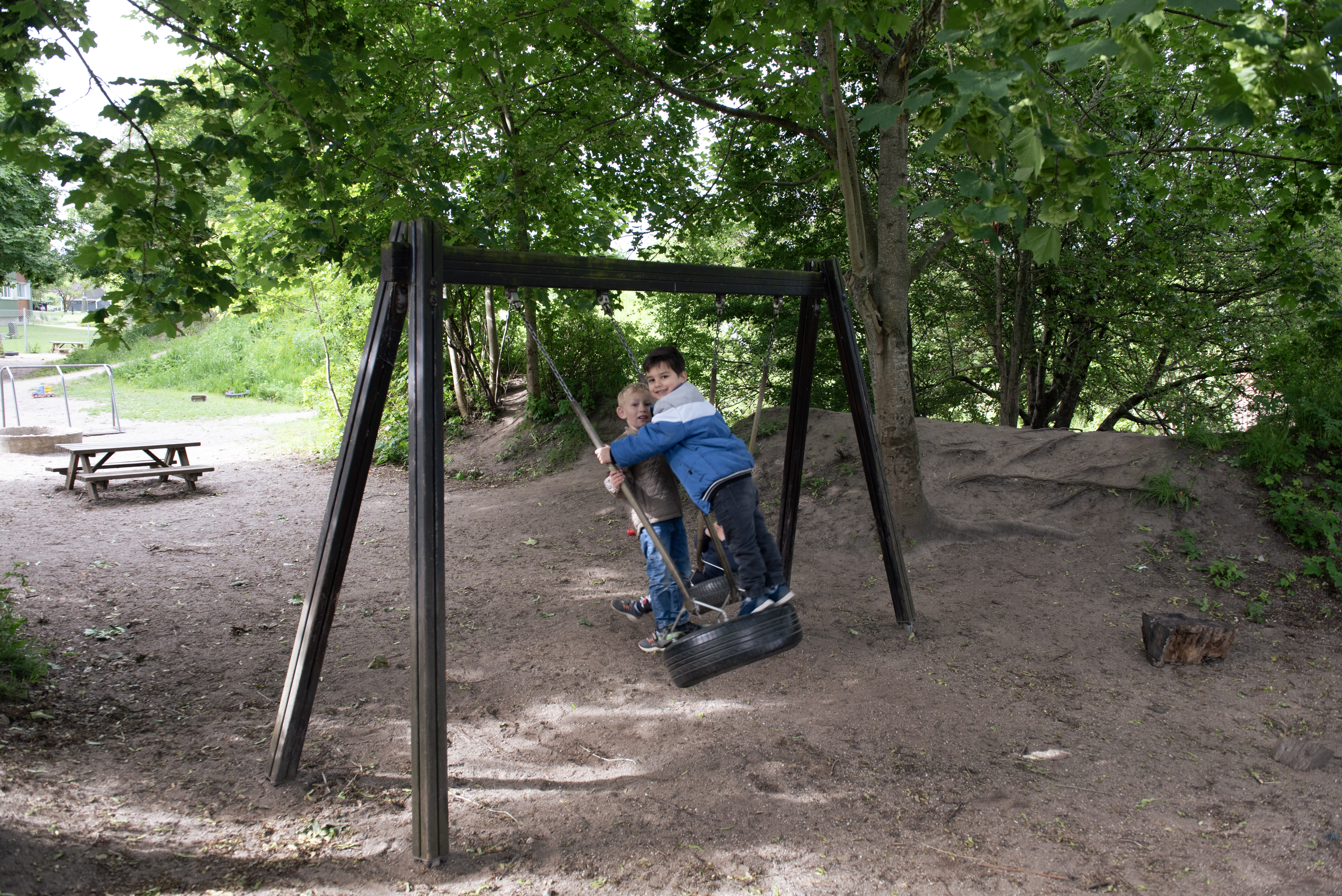 Drenge gynger